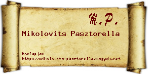 Mikolovits Pasztorella névjegykártya